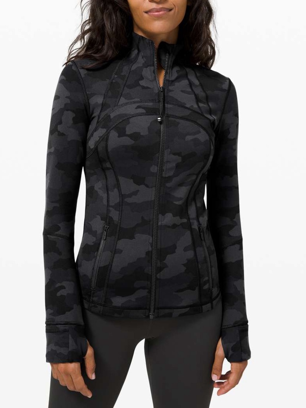 Lululemon Define Jacket Black Camo Size 8